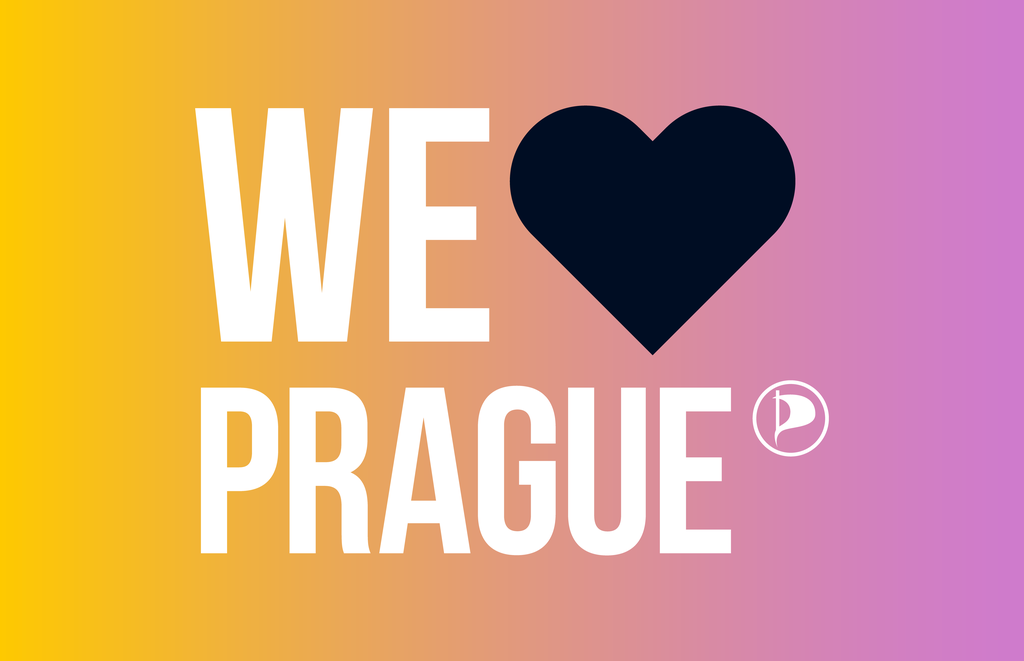 WE 🖤 PRAGUE logo čtverec